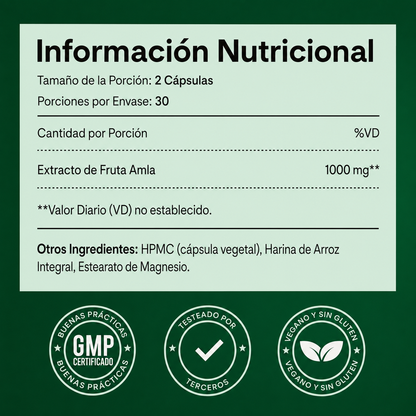 Aleva Amla — Suplemento de Energía Natural